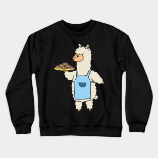 Cute alpaca with cookies. Crewneck Sweatshirt